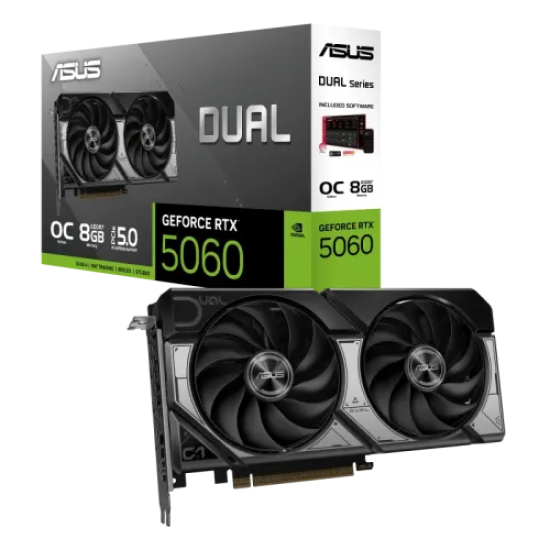 ASUS Dual GeForce RTX 5060 8GB GDDR7 OC Edition Graphics Card