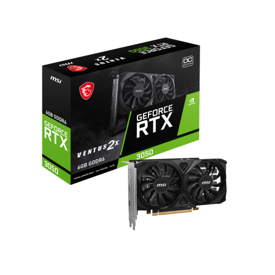 MSI GeForce RTX 3050 VENTUS 2X E 6G OC GDDR6 Graphics Card