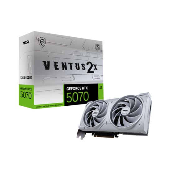 MSI GeForce RTX 5070 12G VENTUS 2X OC White GDDR7 Graphics Card