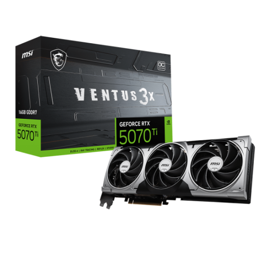 MSI GeForce RTX 5070 Ti 16G VENTUS 3X OC 16GB GDDR7 Graphics Card