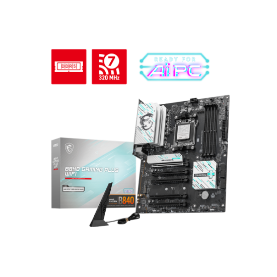 MSI B840 GAMING PLUS WIFI AMD AM5 ATX Motherboard