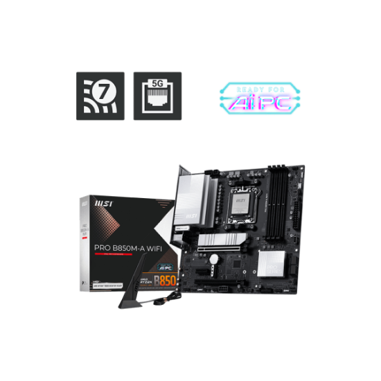 MSI PRO B850M-A WIFI AM5 mATX Motherboard
