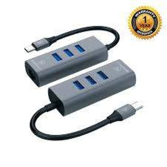 Micropack MDC-3AE USB-C to USB-A Hub with Ethernet