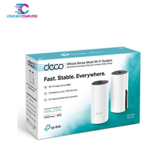 TP-Link Deco M4 AC1200 Dual-Band Mesh Router (2 Pack)