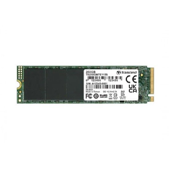 Transcend 115S 250GB M.2 PCIe Gen3 x4 NVMe SSD (M-Key)