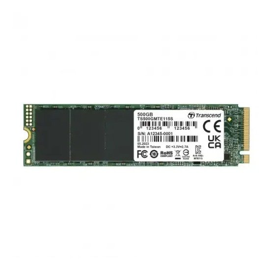 Transcend 115S 500GB M.2 PCIe Gen3 x4 NVMe SSD (M-Key)