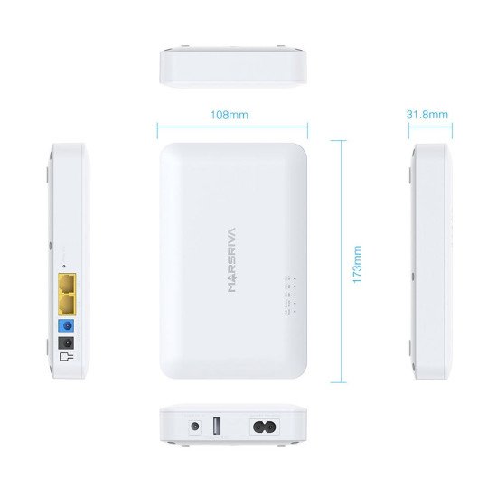 MARSRIVA KP6 EC 8400mAh Smart Mini DC UPS for Router