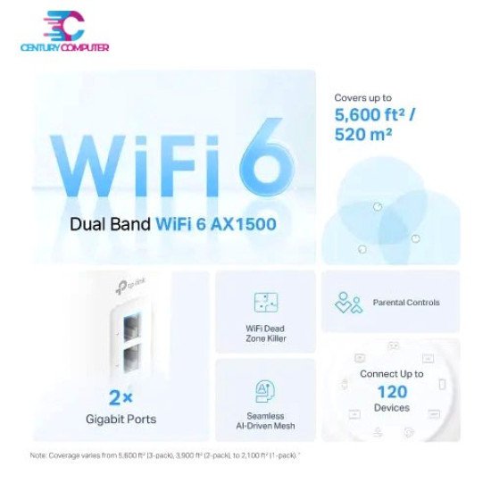 TP-Link Deco X10 AX1500 Dual-Band Mesh Router (2 Pack)