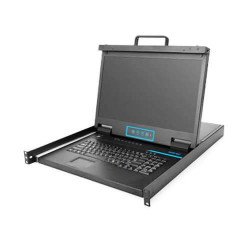 SafeNet SN-KC6816S Full HD 18.5″ Widescreen LCD 16-Port Stacking VGA KVM with USB VGA Cables